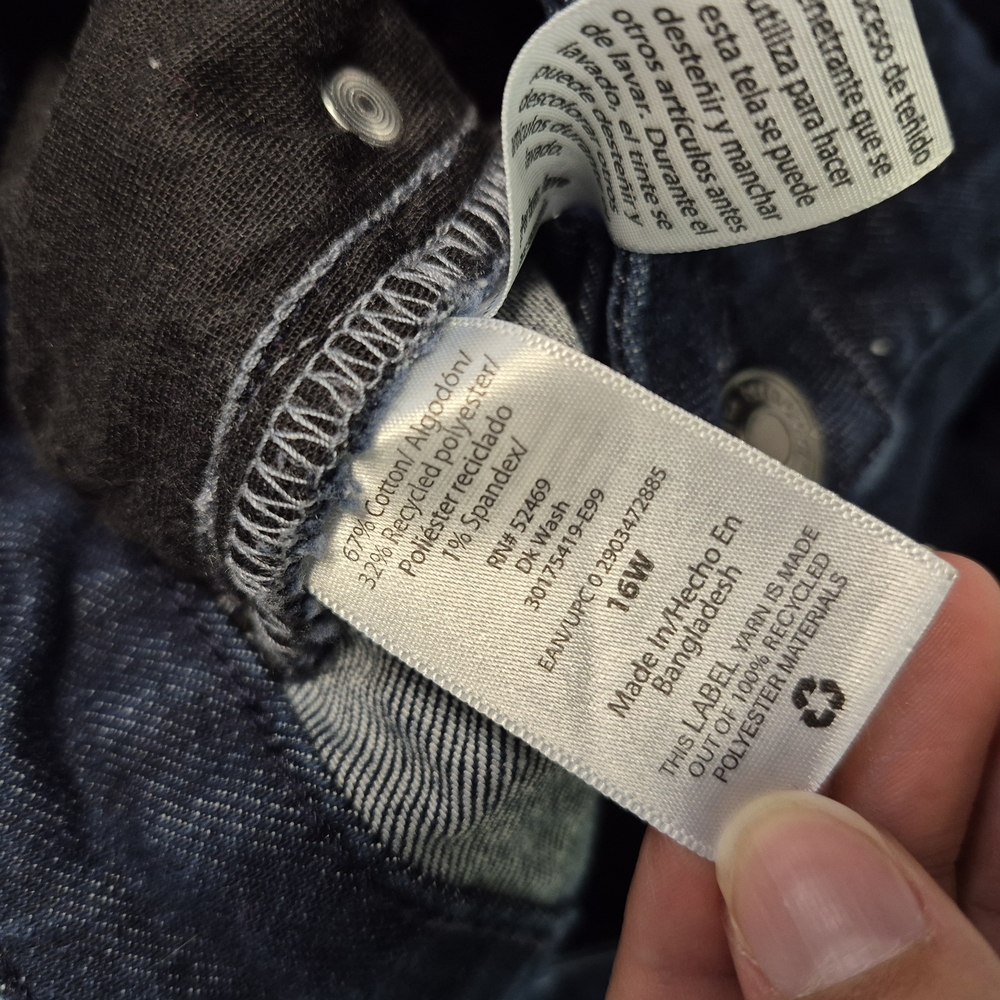 Terra & Sky Plus Size Dark Blue Jeans - Picture 5 of 5
